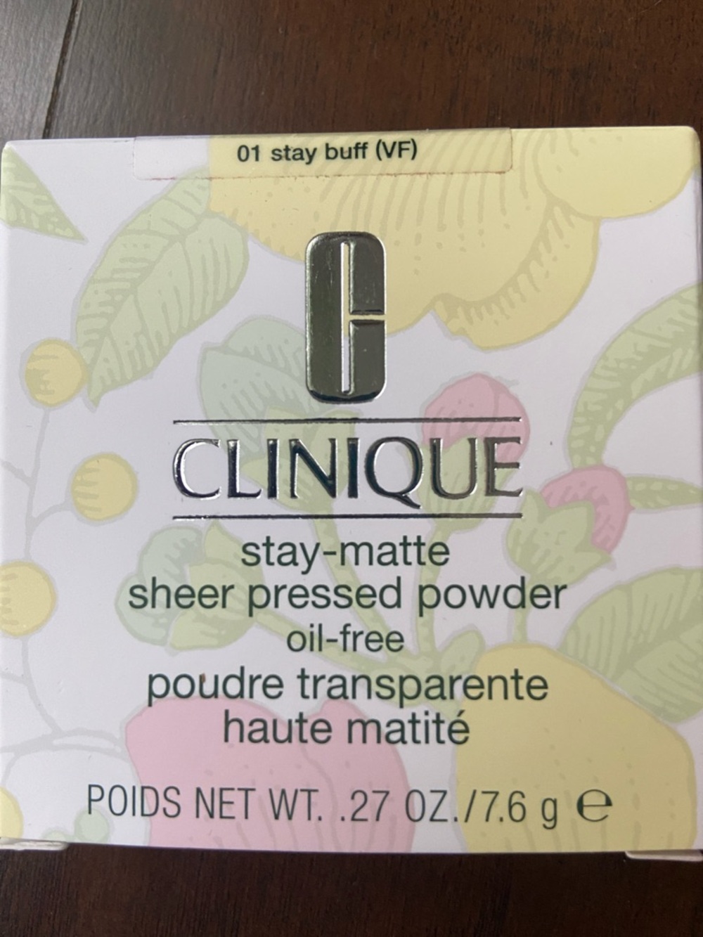 Clinique Stay-Matte Sheer Pressed Powder - Yellow & Pink Floral Packaging